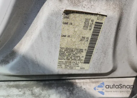 2017 Nissan Altima 2.5 из США, поврежденный, VIN 1N4AL3AP2HN341574